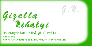 gizella mihalyi business card